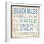 Beach Rules Sq-Todd Williams-Framed Art Print