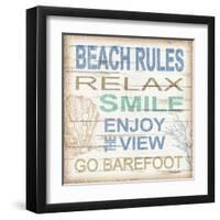 Beach Rules Sq-Todd Williams-Framed Art Print