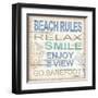 Beach Rules Sq-Todd Williams-Framed Art Print