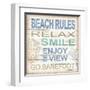 Beach Rules Sq-Todd Williams-Framed Art Print