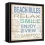 Beach Rules Sq-Todd Williams-Framed Stretched Canvas