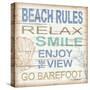 Beach Rules Sq-Todd Williams-Stretched Canvas