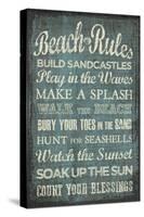 Beach Rules-Erin Clark-Stretched Canvas