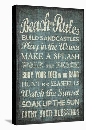 Beach Rules-Erin Clark-Stretched Canvas