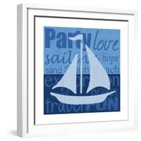 Beach Sail-Lauren Gibbons-Framed Premium Giclee Print