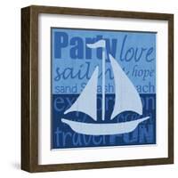 Beach Sail-Lauren Gibbons-Framed Art Print