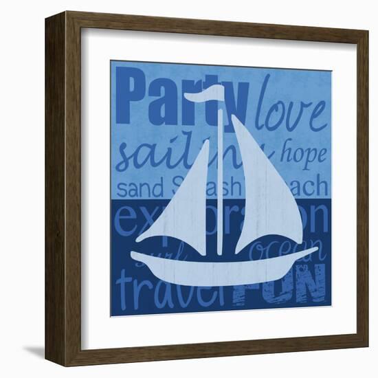 Beach Sail-Lauren Gibbons-Framed Art Print