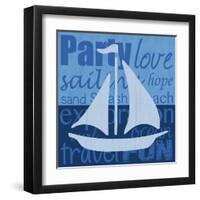 Beach Sail-Lauren Gibbons-Framed Art Print