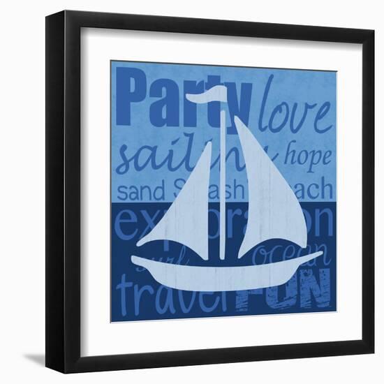 Beach Sail-Lauren Gibbons-Framed Art Print