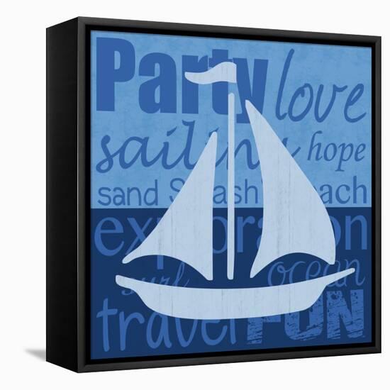 Beach Sail-Lauren Gibbons-Framed Stretched Canvas