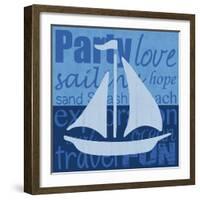 Beach Sail-Lauren Gibbons-Framed Art Print