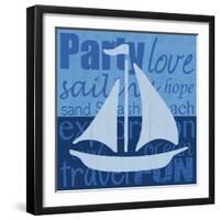 Beach Sail-Lauren Gibbons-Framed Art Print