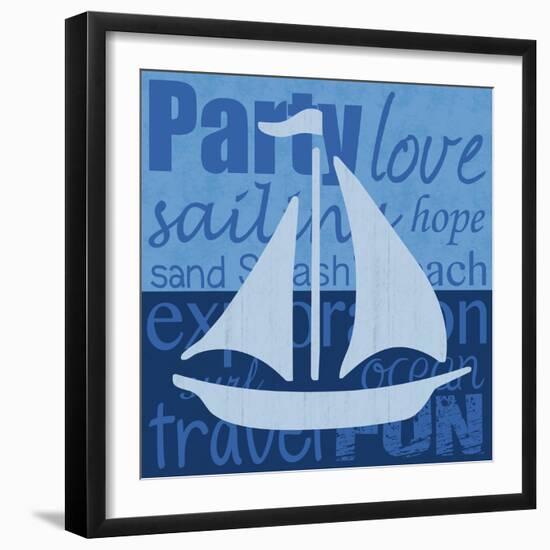 Beach Sail-Lauren Gibbons-Framed Art Print