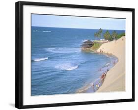 Beach, Sand Dunes and Bar 21, Genipabu, Natal, Rio Grande Do Norte State, Brazil, South America-Sergio Pitamitz-Framed Photographic Print