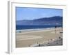 Beach, Santa Monica, Malibu Mountains, Los Angeles, California-Wendy Connett-Framed Photographic Print