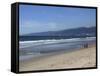 Beach, Santa Monica, Malibu Mountains, Los Angeles, California-Wendy Connett-Framed Stretched Canvas