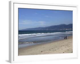 Beach, Santa Monica, Malibu Mountains, Los Angeles, California-Wendy Connett-Framed Photographic Print