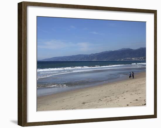 Beach, Santa Monica, Malibu Mountains, Los Angeles, California-Wendy Connett-Framed Photographic Print