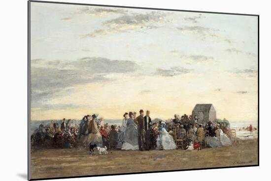 Beach Scene, 1865-Eugene Louis Boudin-Mounted Giclee Print