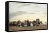 Beach Scene, 1865-Eugene Louis Boudin-Framed Stretched Canvas