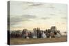 Beach Scene, 1865-Eugene Louis Boudin-Stretched Canvas