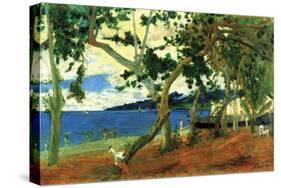 Beach Scene 2-Paul Gauguin-Stretched Canvas