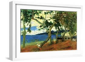 Beach Scene 2-Paul Gauguin-Framed Art Print