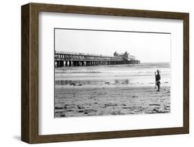 Beach Scene Along Texas Coast, Ca. 1905-null-Framed Photographic Print
