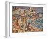 Beach Scene and Hill (Oil on Panel)-Maurice Brazil Prendergast-Framed Giclee Print