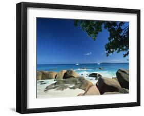 Beach Scene, Anse Lazio, Praslin, Seychelles, Indian Ocean, Africa-Lee Frost-Framed Photographic Print