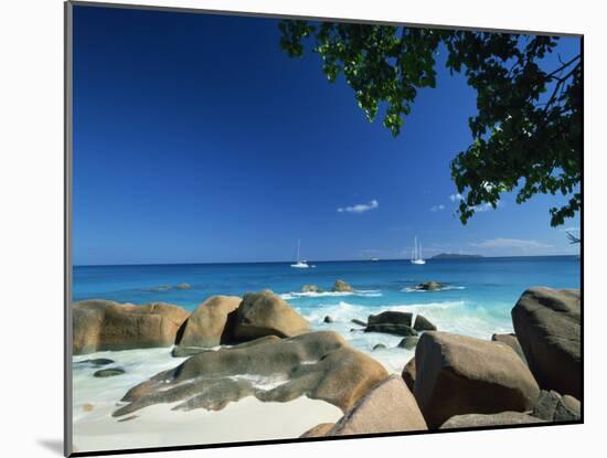 Beach Scene, Anse Lazio, Praslin, Seychelles, Indian Ocean, Africa-Lee Frost-Mounted Photographic Print