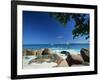 Beach Scene, Anse Lazio, Praslin, Seychelles, Indian Ocean, Africa-Lee Frost-Framed Photographic Print