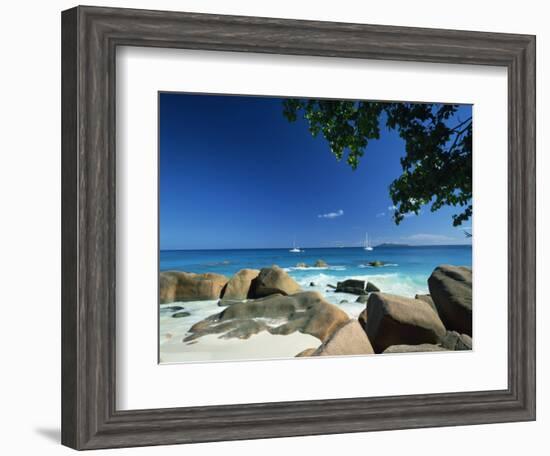 Beach Scene, Anse Lazio, Praslin, Seychelles, Indian Ocean, Africa-Lee Frost-Framed Photographic Print