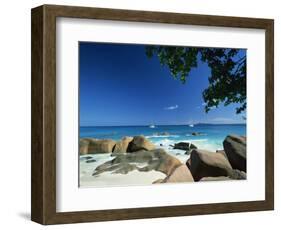 Beach Scene, Anse Lazio, Praslin, Seychelles, Indian Ocean, Africa-Lee Frost-Framed Photographic Print