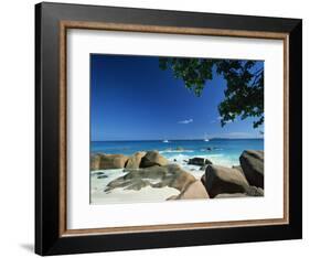 Beach Scene, Anse Lazio, Praslin, Seychelles, Indian Ocean, Africa-Lee Frost-Framed Photographic Print