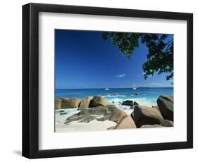 Beach Scene, Anse Lazio, Praslin, Seychelles, Indian Ocean, Africa-Lee Frost-Framed Photographic Print