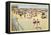 Beach Scene, Asbury Park, New Jersey-null-Framed Stretched Canvas