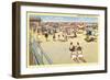 Beach Scene, Asbury Park, New Jersey-null-Framed Art Print