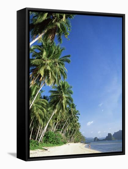 Beach Scene at El Nido, Bascuit Bay, Palawan, Philippines-Steve Vidler-Framed Stretched Canvas