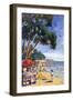 Beach Scene at Juan-Les-Pins-null-Framed Photographic Print