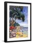 Beach Scene at Juan-Les-Pins-null-Framed Photographic Print