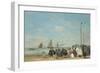 Beach Scene at Trouville, 1863-Eugene Boudin-Framed Art Print