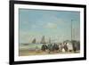 Beach Scene at Trouville, 1863-Eugene Boudin-Framed Premium Giclee Print