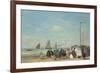 Beach Scene at Trouville, 1863-Eugene Boudin-Framed Art Print