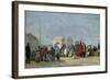 Beach Scene at Trouville; Scene De Plage a Trouville, 1864-Eugene Louis Boudin-Framed Giclee Print