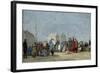 Beach Scene at Trouville; Scene De Plage a Trouville, 1864-Eugene Louis Boudin-Framed Giclee Print