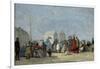 Beach Scene at Trouville; Scene De Plage a Trouville, 1864-Eugene Louis Boudin-Framed Giclee Print