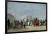 Beach Scene at Trouville; Scene De Plage a Trouville, 1864-Eugene Louis Boudin-Framed Giclee Print