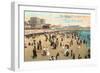 Beach Scene, Atlantic City, New Jersey-null-Framed Art Print