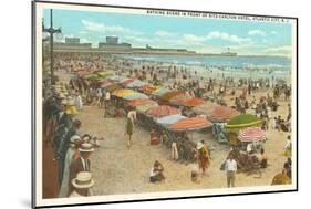 Beach Scene, Atlantic City, New Jersey-null-Mounted Art Print